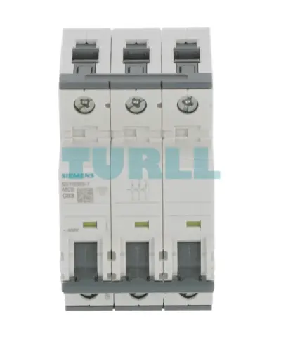 Siemens 5SY6363-7 Miniature Circuit Breaker 3-Pole, 63A, 400V, 6kA, Type C