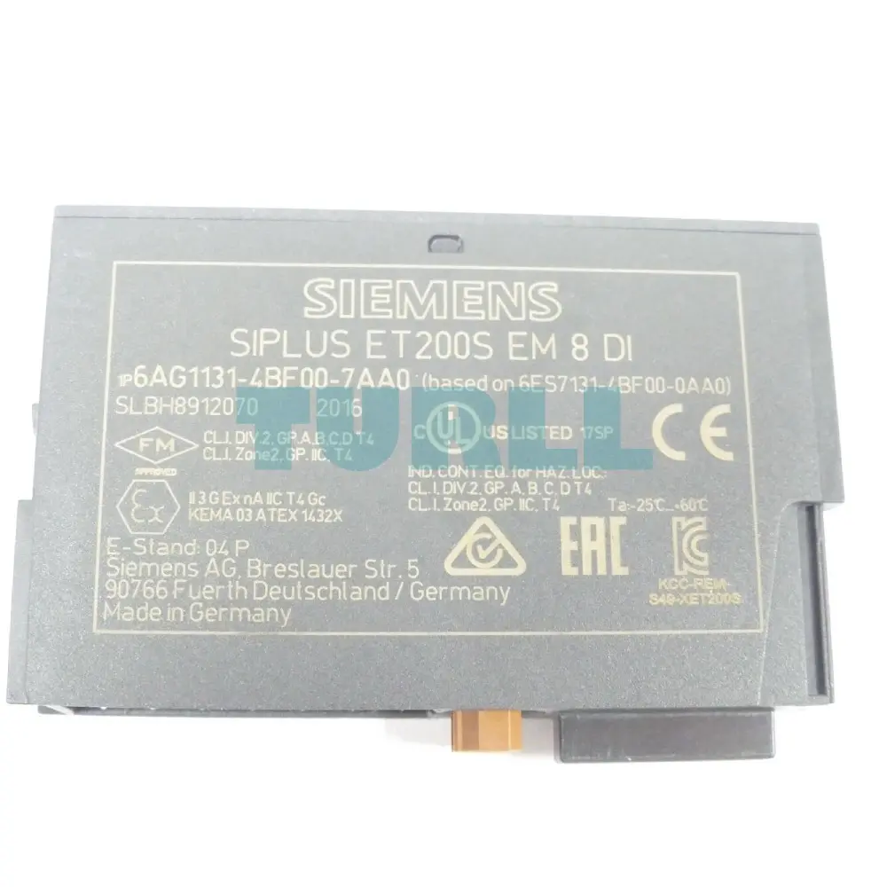 6AG1131-4BF00-7AA0 Siemens SIPLUS ET 200S EM 8 DI Original Brand New 5 6AG1131-4BF00-7AA0 Siemens SIPLUS ET 200S EM 8 DI