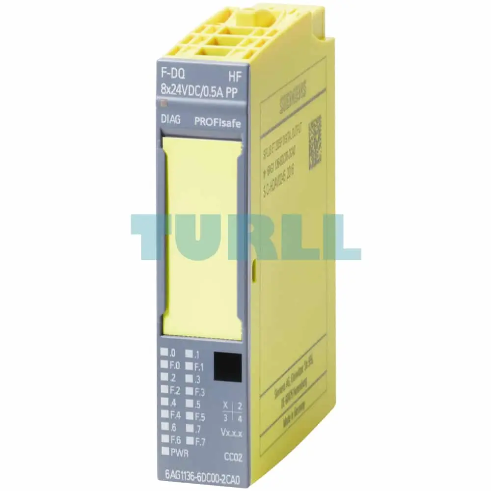 6AG1136-6DC00-2CA0 Siemens SIPLUS ET 200SP F-DQ 8x24VDC/0.5A PP HF Original Brand New 1 6AG1136-6DC00-2CA0 Siemens SIPLUS ET 200SP