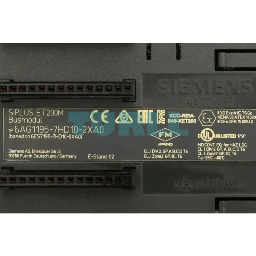 6AG1195-7HD10-2XA0 Siemens SIPLUS ET 200M Active Bus Module Original Brand New 2 6AG1195-7HD10-2XA0 Siemens SIPLUS ET 200M Active Bus Module