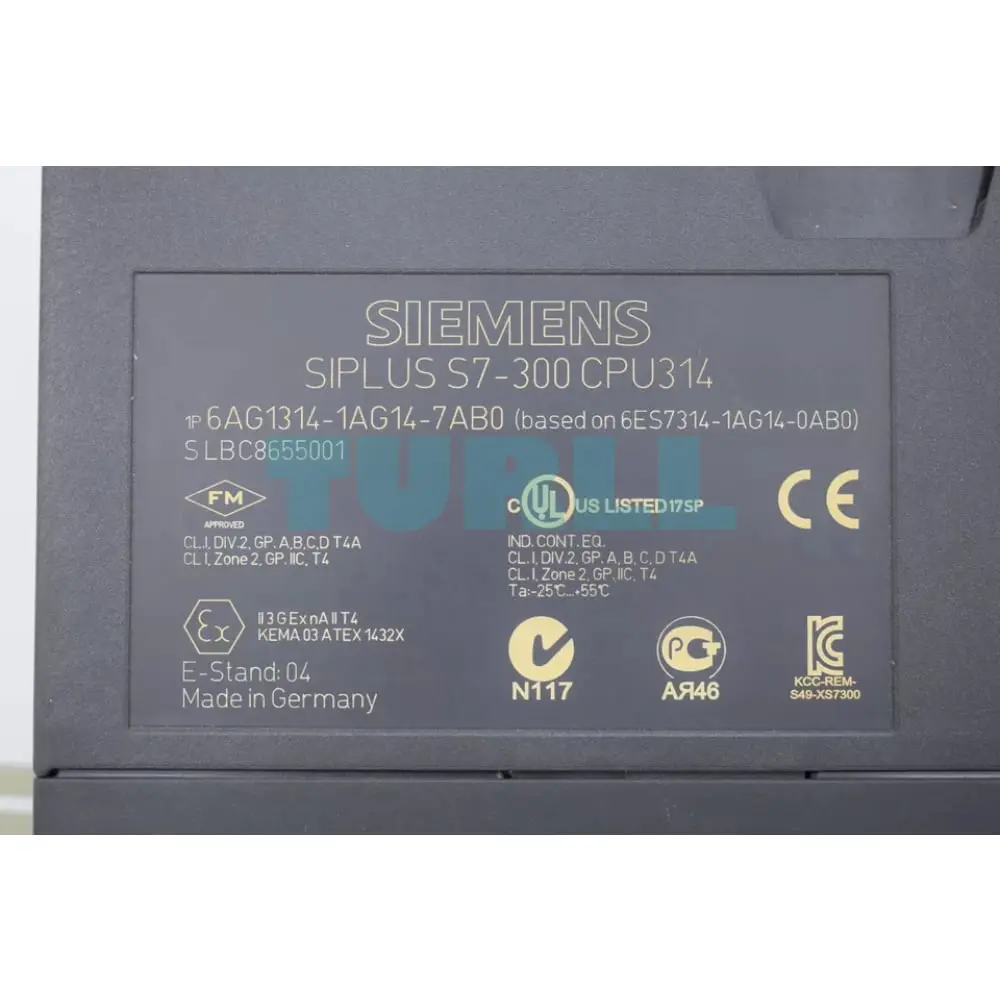 6AG1314-1AG14-7AB0 Siemens SIPLUS S7-300 CPU 314 Original Brand New 3 6AG1314-1AG14-7AB0 Siemens SIPLUS S7-300 CPU 314