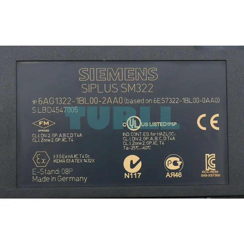 6AG1322-1BL00-2AA0 Siemens SIPLUS S7-300 SM 322 Original Brand New 2 6AG1322-1BL00-2AA0 Siemens SIPLUS S7-300 SM 322