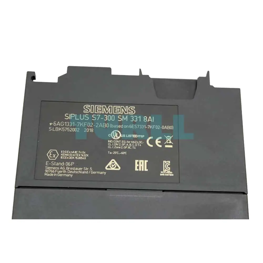 6AG1331-7KF02-2AB0 Siemens SIPLUS S7-300 SM 331 Original Brand New 5 6AG1331-7KF02-2AB0 Siemens SIPLUS S7-300 SM 331