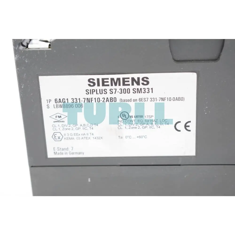 6AG1331-7NF10-2AB0 Siemens SIPLUS S7-300 SM 331 8AI Original Brand New 2 6AG1331-7NF10-2AB0 Siemens SIPLUS S7-300 SM 331 8AI
