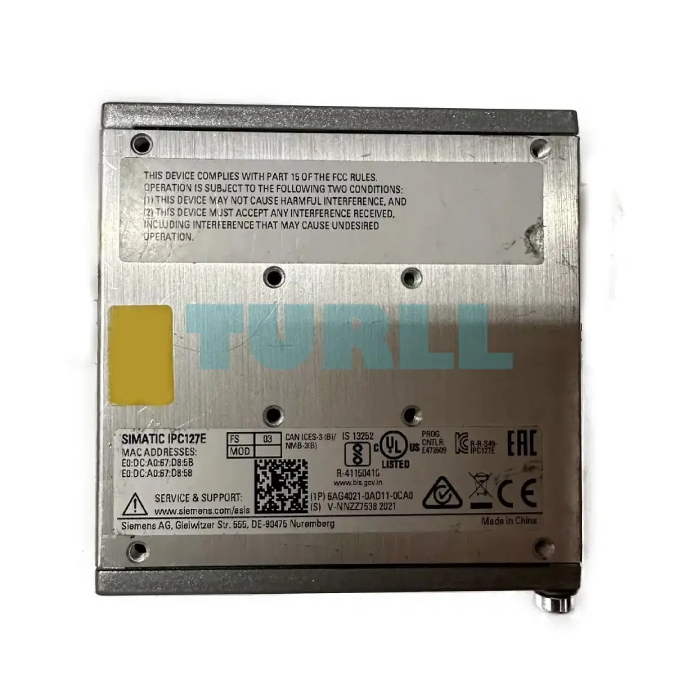 6AG4021-0AD11-0CA0 Siemens SIMATIC IPC127E Atom E3940 Original Brand New 5 6AG4021-0AD11-0CA0 Siemens SIMATIC IPC127E Atom E3940