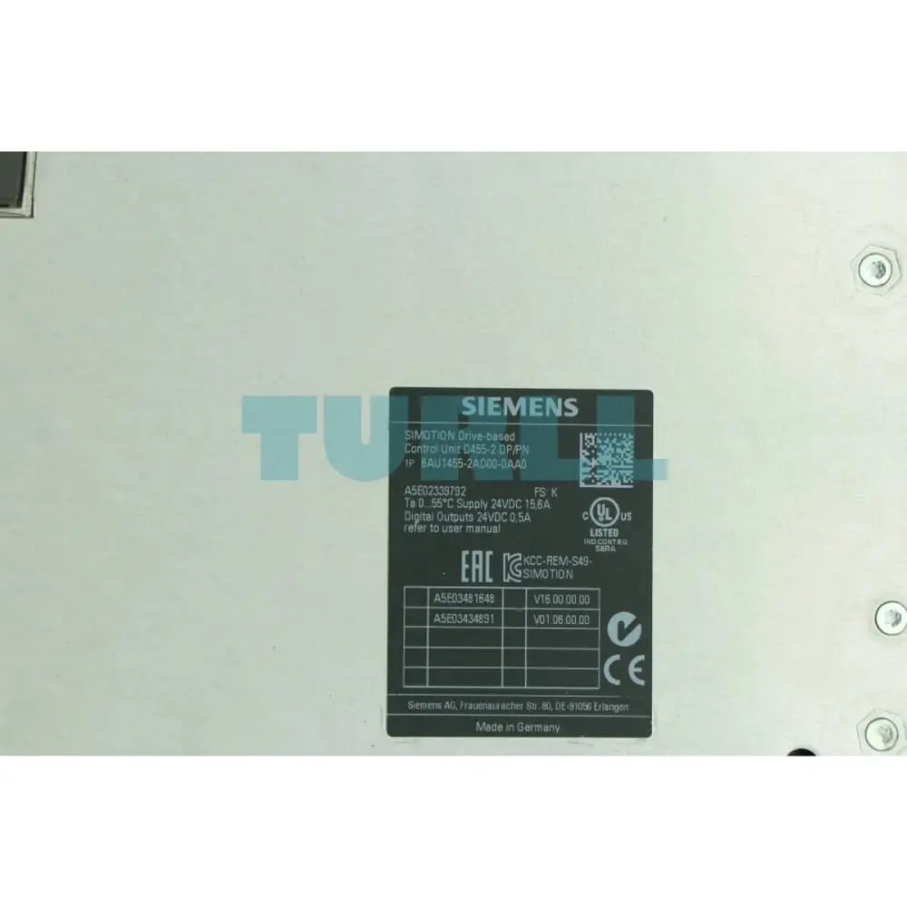 6AU1455-2AD00-0AA0 Siemens SIMOTION Drive-based Control Unit D455-2 DP/PN Original Brand New 2 6AU1455-2AD00-0AA0 Siemens SIMOTION Drive-based Control Unit D455-2 DP/PN