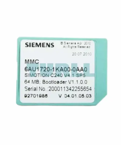 6AU1720-1KA00-0AA0 Siemens SIMOTION MMC MEMORY-CARD 64 MB