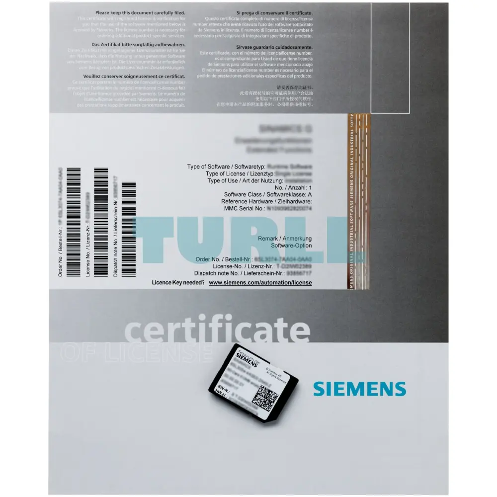 6AU1820-0AA43-0AB0 Siemens SIMOTION Technology Option Multiaxes Original Brand New 4 6AU1820-0AA43-0AB0 Siemens SIMOTION Technology Option Multiaxes