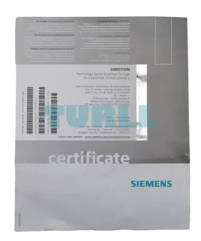 6AU1820-0AA44-0AB0 Siemens SIMOTION Technology Option Multiaxes