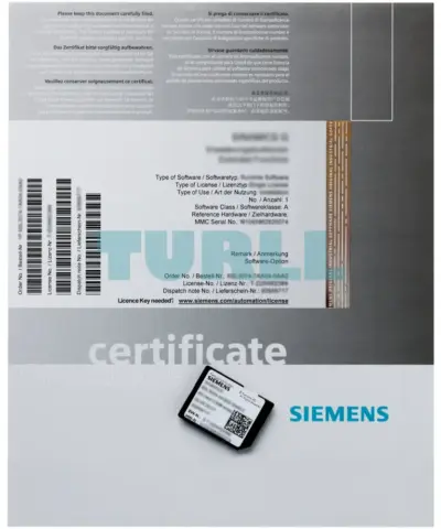 6AU1820-2AA20-0AB0 Siemens SIMOTION Technology Option TControl License