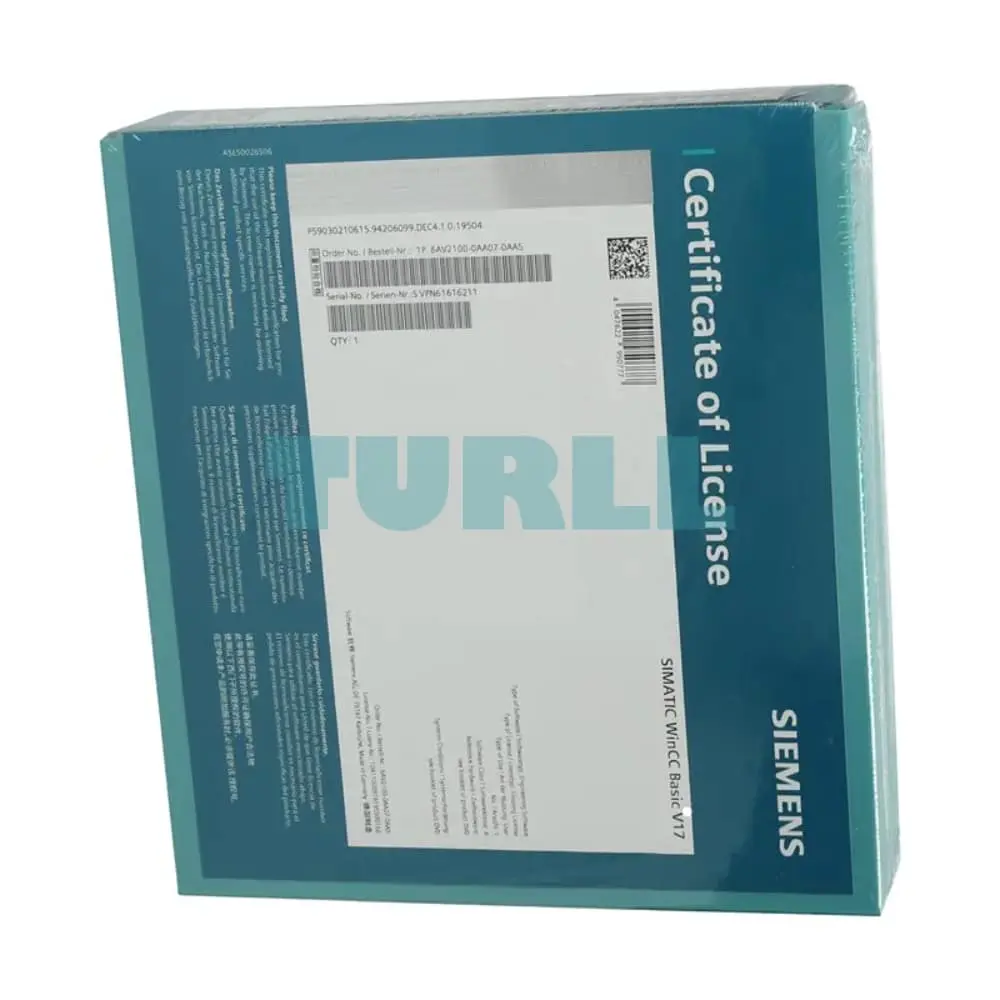 6AV2100-3AA07-0AE5 Siemens SIMATIC WinCC Basic V17 Original Brand New 4 6AV2100-3AA07-0AE5 Siemens SIMATIC WinCC Basic V17