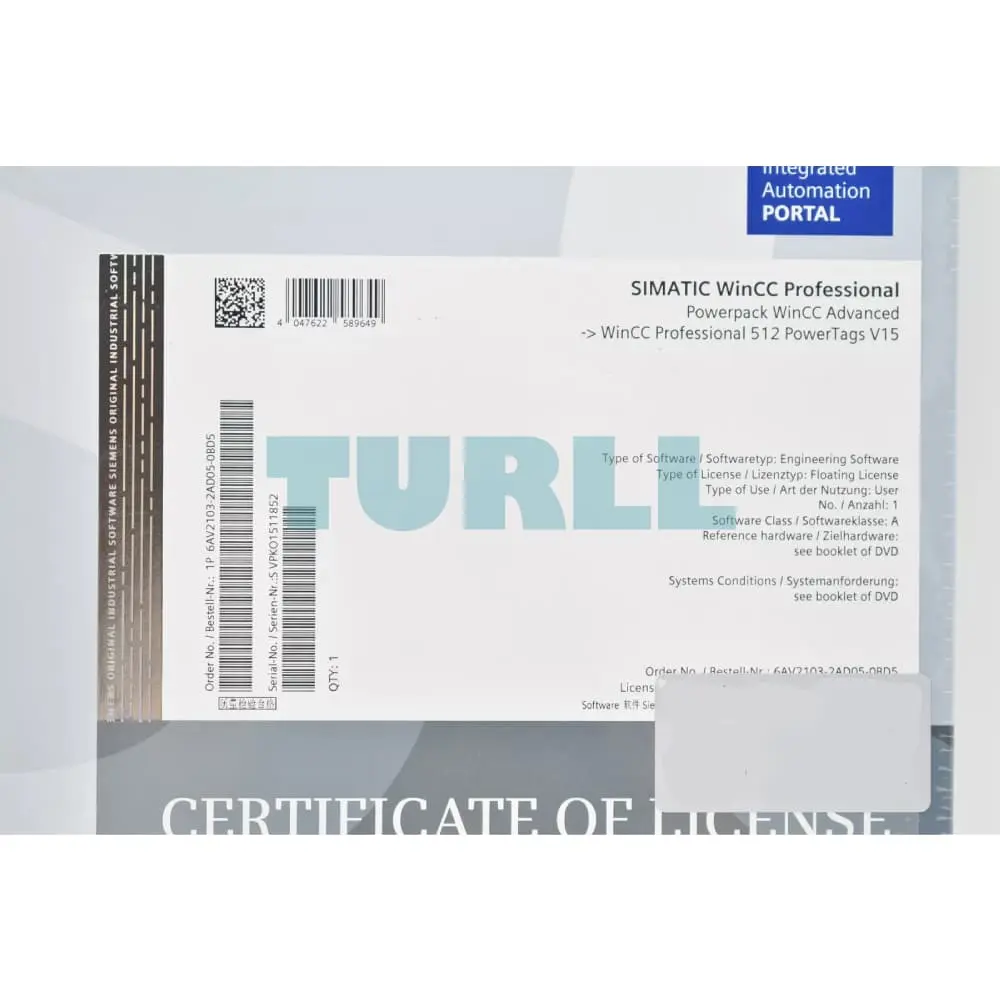 6AV2103-2AD00-0BD5 Siemens SIMATIC WinCC Professional Original Brand New 1 6AV2103-2AD00-0BD5 Siemens SIMATIC WinCC Professional