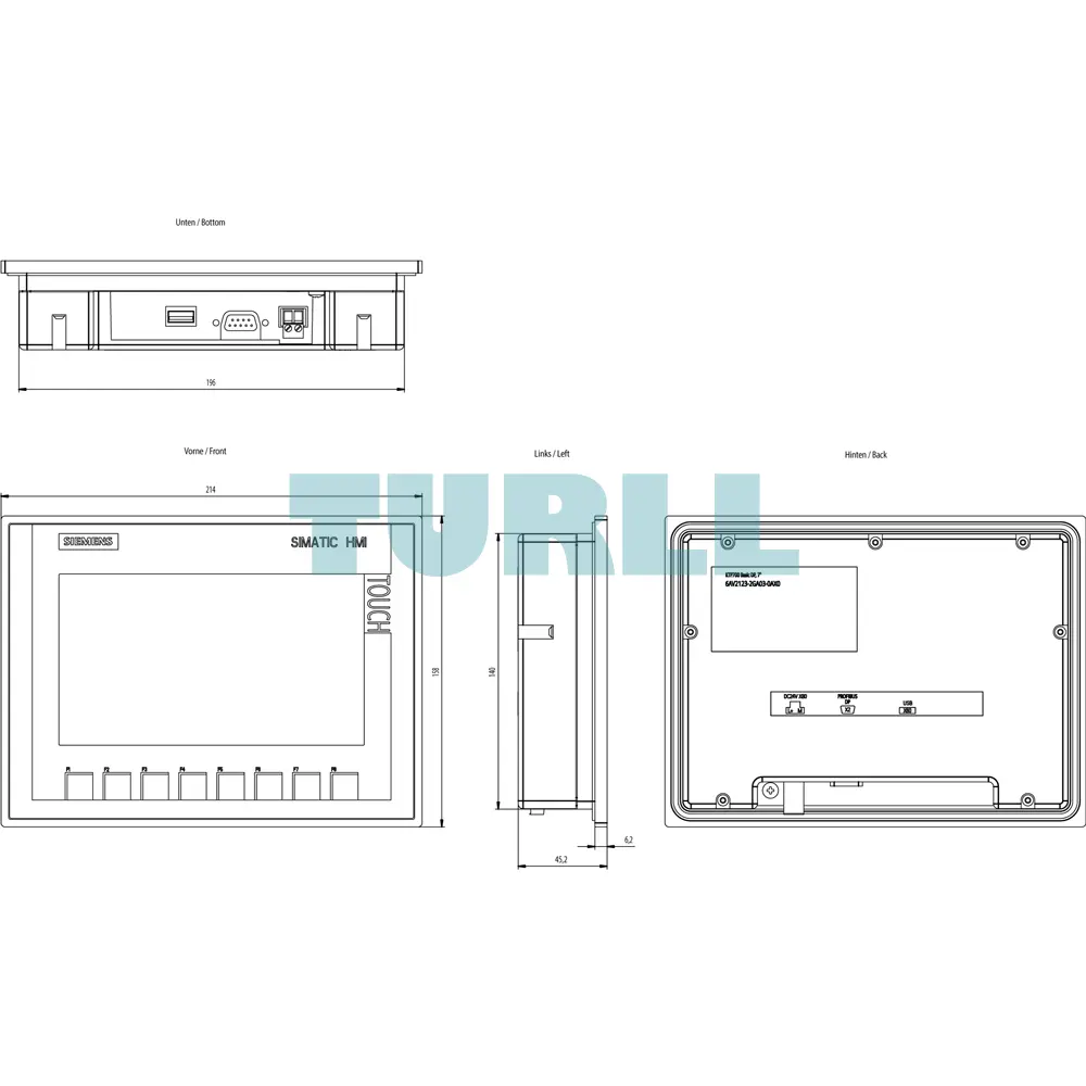 Siemens 6AV2123-2GA03-0AX0 SIMATIC HMI KTP700 Basic DP, 7" Color Display Original Brand New 7 Siemens 6AV2123-2GA03-0AX0 SIMATIC HMI KTP700 Basic DP, 7" Color Display