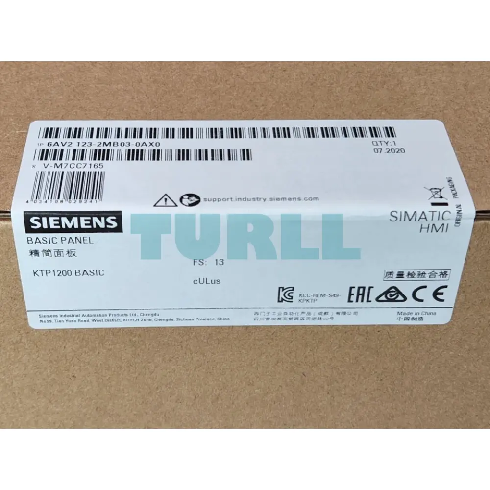 Siemens 6AV2123-2MB03-0AX0 SIMATIC HMI KTP1200 Basic Panel, 12" TFT, Key/Touch Operation Original Brand New 4 Siemens 6AV2123-2MB03-0AX0 SIMATIC HMI KTP1200 Basic Panel, 12" TFT, Key/Touch Operation