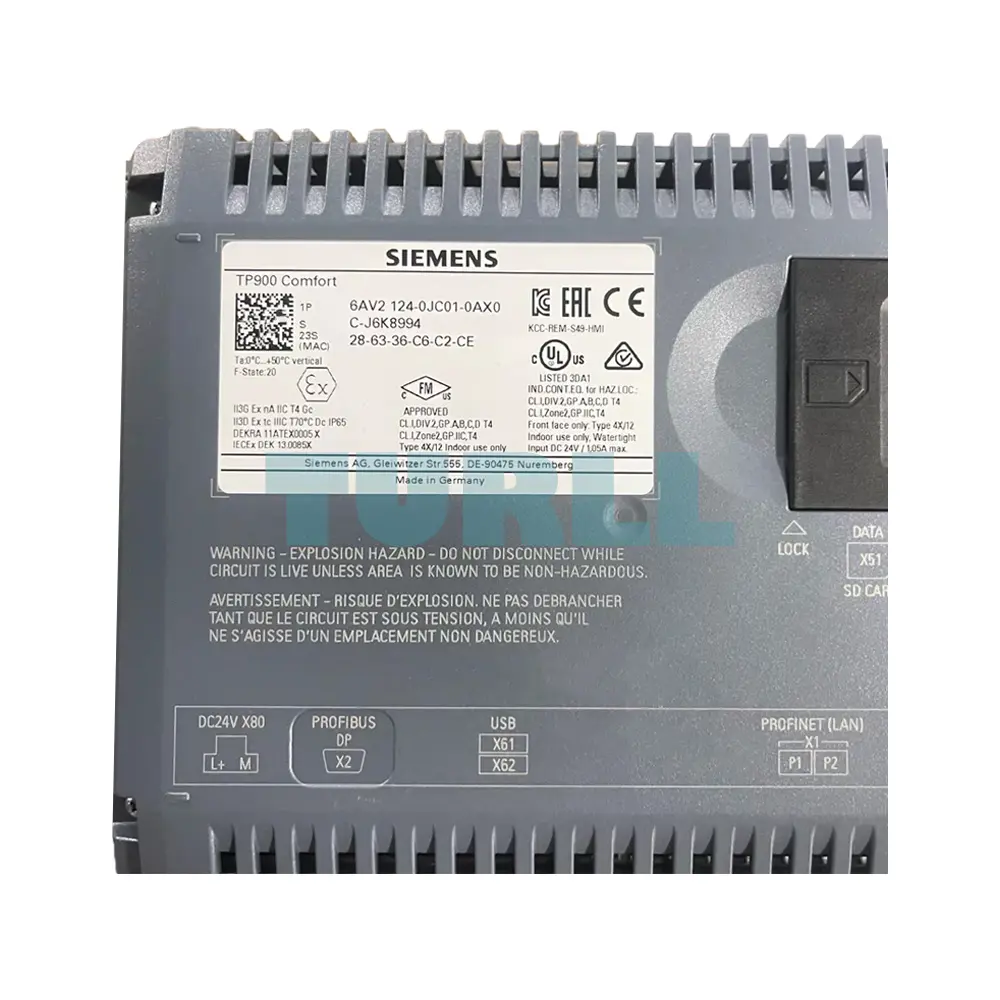 Siemens 6AV2124-0JC01-0AX0 SIMATIC HMI TP900, Comfort Panel, 9” Touch, PROFINET/MPI/DP Original Brand New 2 Siemens 6AV2124-0JC01-0AX0 SIMATIC HMI TP900, Comfort Panel, 9” Touch, PROFINET/MPI/DP Original Brand New - Image 2