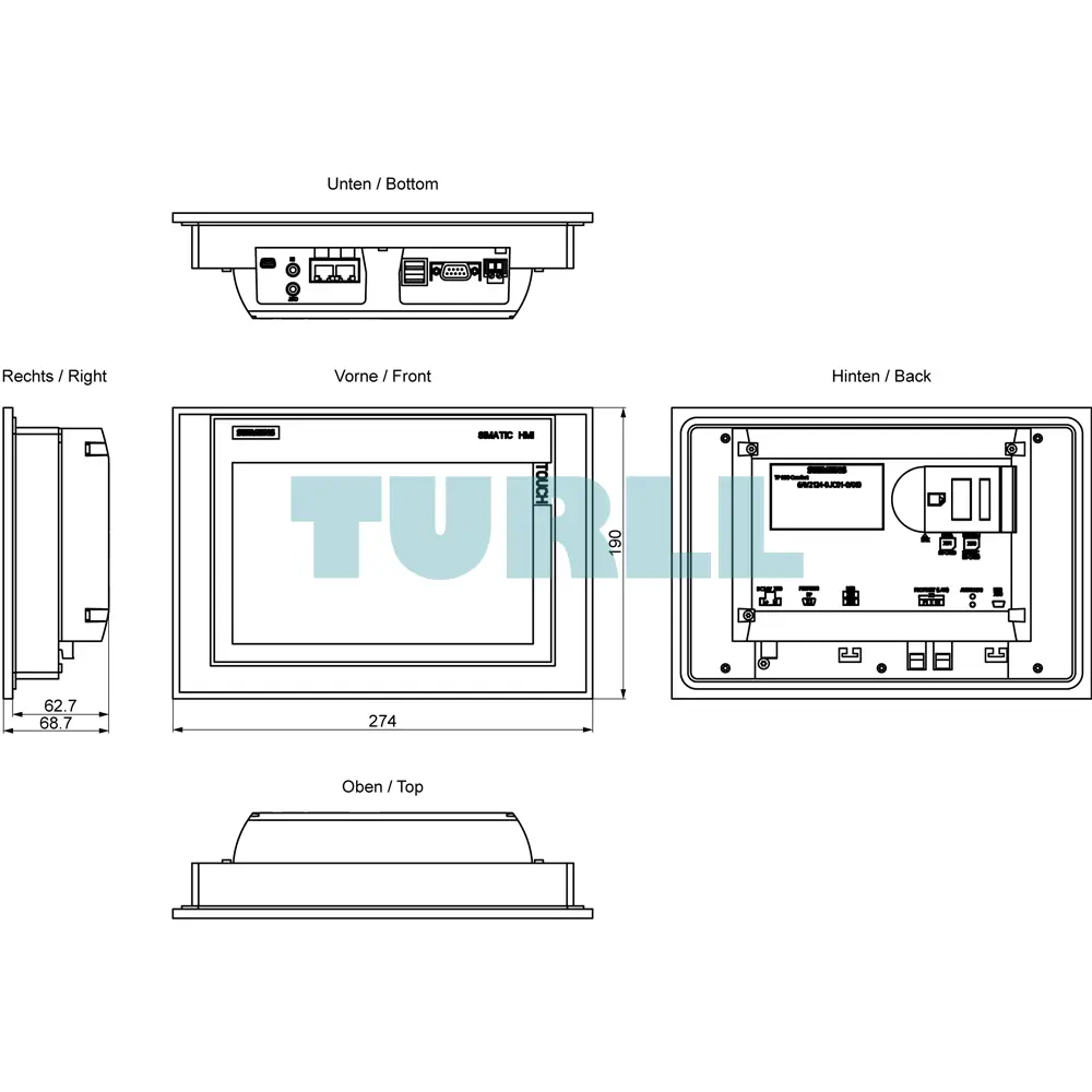 Siemens 6AV2124-0JC01-0AX0 SIMATIC HMI TP900, Comfort Panel, 9” Touch, PROFINET/MPI/DP Original Brand New 6 Siemens 6AV2124-0JC01-0AX0 SIMATIC HMI TP900, Comfort Panel, 9” Touch, PROFINET/MPI/DP