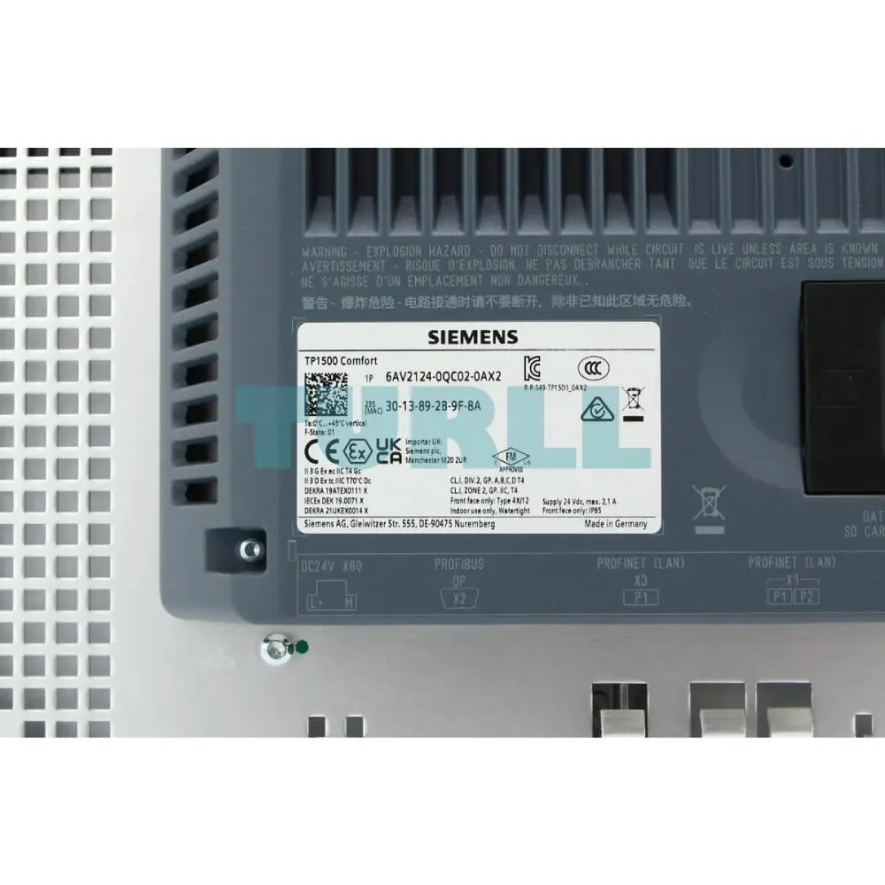 6AV2124-0QC02-0AX2 Siemens SIMATIC HMI TP1500 Comfort Original Brand New 2 6AV2124-0QC02-0AX2 Siemens SIMATIC HMI TP1500 Comfort