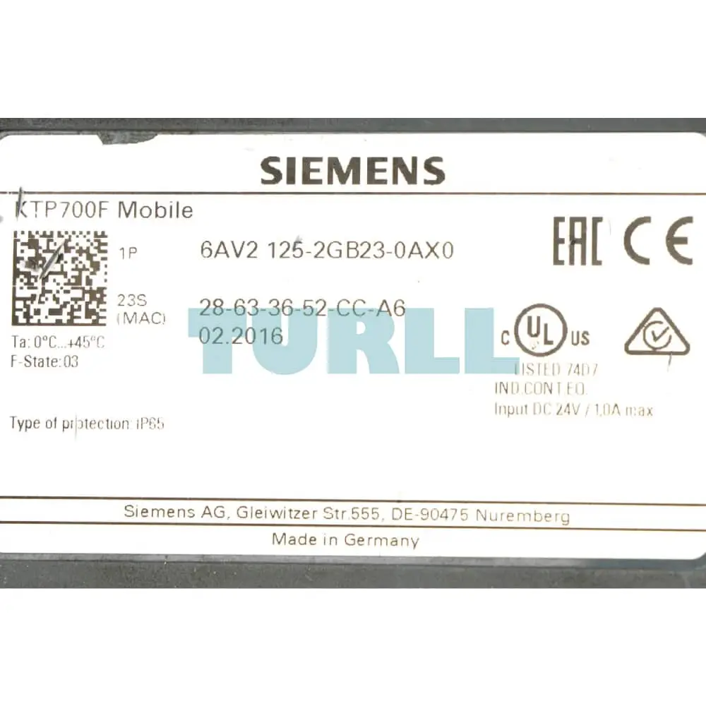 6AV2125-2GB23-0AX0 Siemens SIMATIC HMI KTP700F Mobile Original Brand New 2 6AV2125-2GB23-0AX0 Siemens SIMATIC HMI KTP700F Mobile