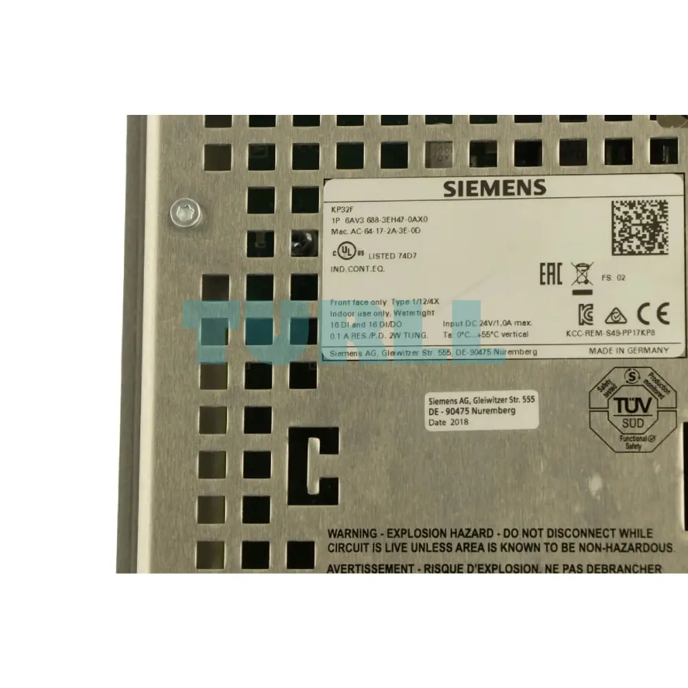 6AV3688-3EH47-0AX0 Siemens SIMATIC HMI KP32F PN Original Brand New 2 6AV3688-3EH47-0AX0 Siemens SIMATIC HMI KP32F PN