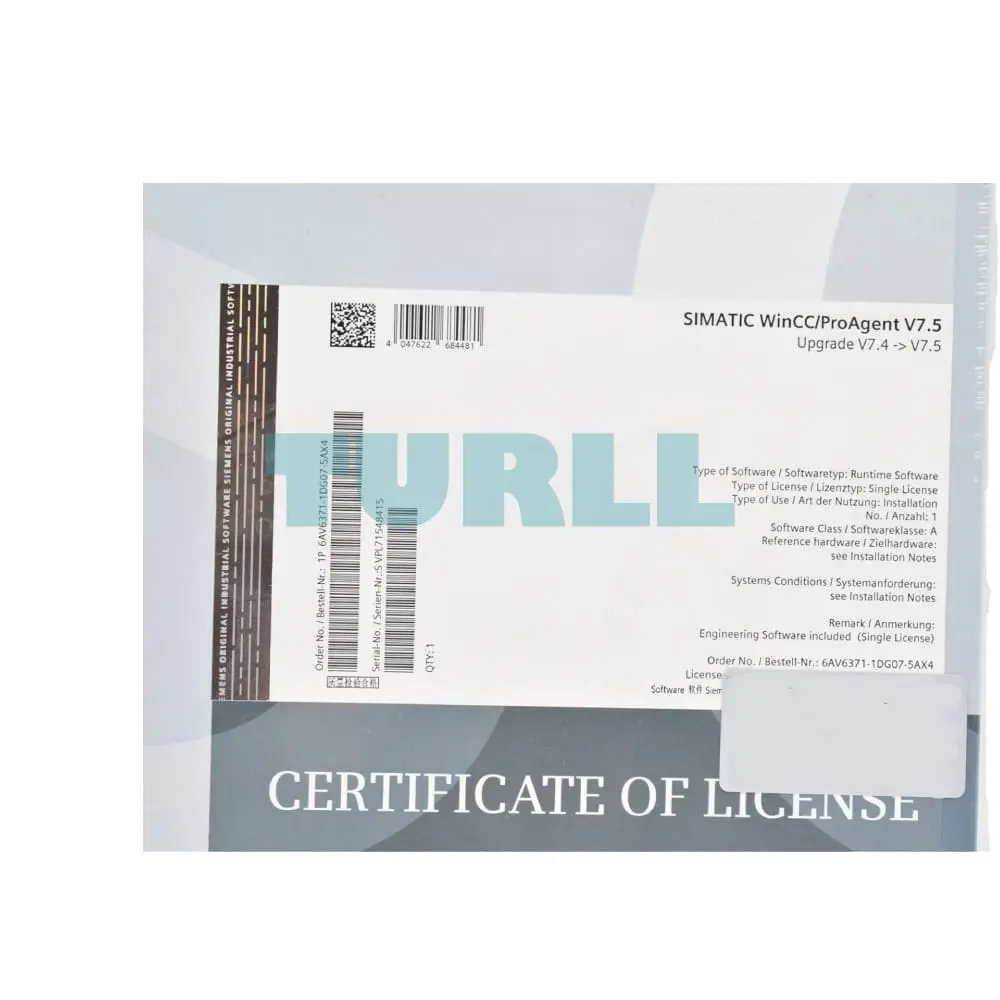 6AV6371-1DG07-5AX4 Siemens WinCC/ProAgent Original Brand New 1 6AV6371-1DG07-5AX4 Siemens WinCC/ProAgent