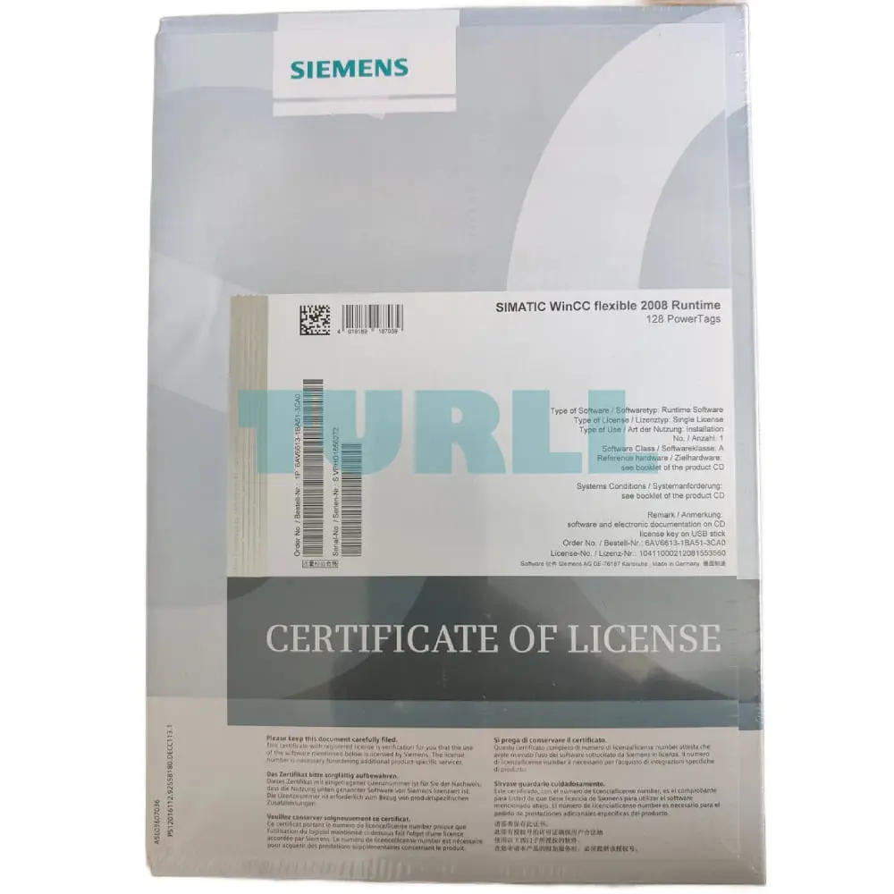 6AV6613-1BA51-3CA0 Siemens WinCC Flexible 2008 Runtime 128 PowerTags Original Brand New 1 6AV6613-1BA51-3CA0 Siemens WinCC Flexible 2008 Runtime 128 PowerTags