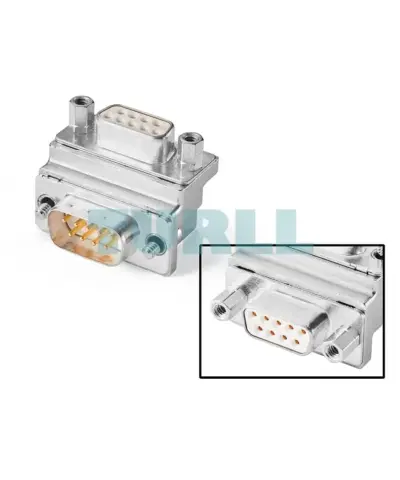 6AV6671-8XD00-0AX0 SIEMENS 90-degree angle adapter 1:1, male, female, 9-pin Original Brand New