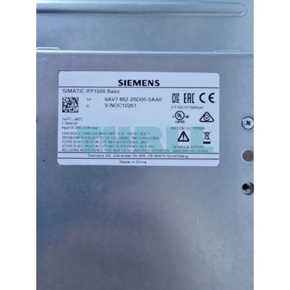 6AV7862-2BD00-0AA0 Siemens SIMATIC IFP1500 Basic Flat Panel Original Brand New 2 6AV7862-2BD00-0AA0 Siemens SIMATIC IFP1500 Basic Flat Panel