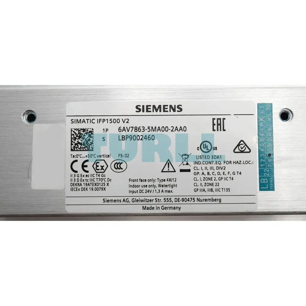 6AV7863-5MA00-2AA0 Siemens SIMATIC IFP1500 V2 Original Brand New 5 6AV7863-5MA00-2AA0 Siemens SIMATIC IFP1500 V2