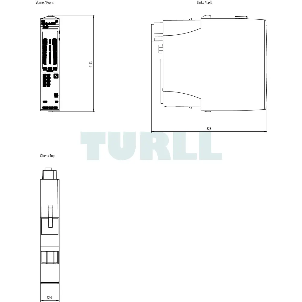 6DL1136-6AA00-0PH1 SIEMENS analog input safety module for ET 200SP HA with 8x AI HART, SIL 3, PL e, 16-bit resolution, and channel diagnostics.