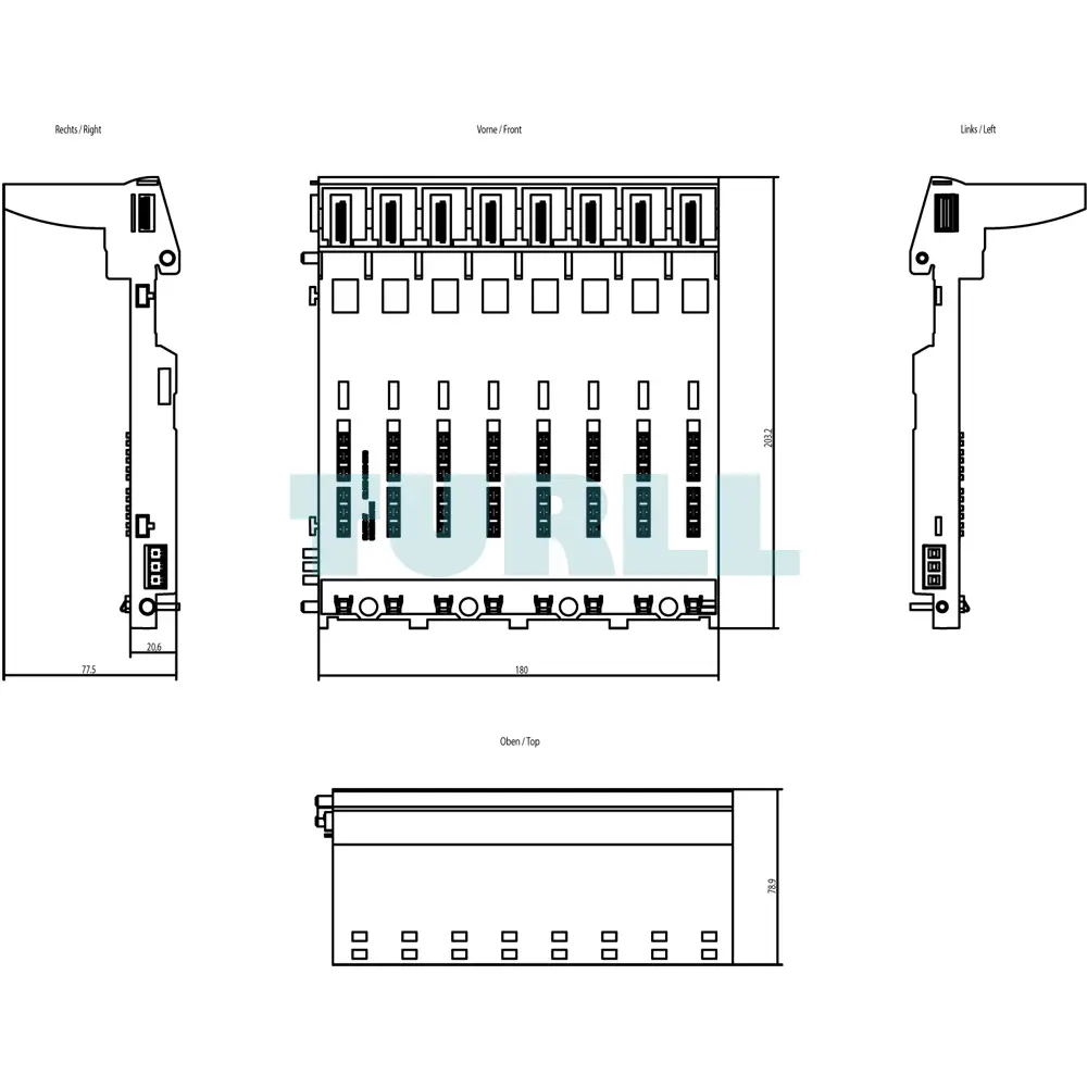 6DL1193-6GC00-0NN0 SIEMENS SIMATIC ET 200SP HA 8-Fold Carrier Module