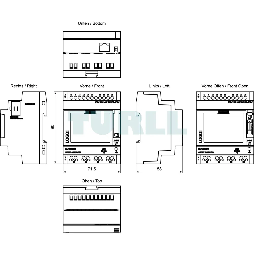 6ED1052-1FB08-0BA3 SIEMENS Exclusive LOGO! 230RCE Original Brand New 4 6ED1052-1FB08-0BA3 SIEMENS LOGO! 230RCE Logic Module