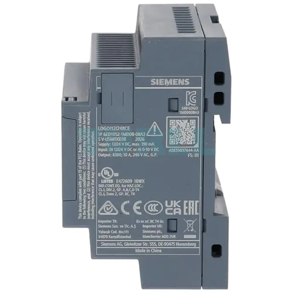 6ED1052-1MD08-0BA3 SIEMENS Exclusive LOGO! 12/24RCE Original Brand New 4 6ED1052-1MD08-0BA3 SIEMENS LOGO! 12/24RCE Logic Module