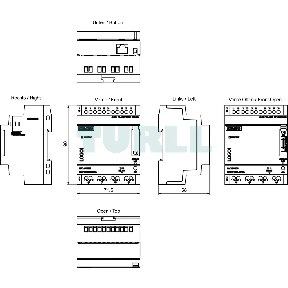 6ED1052-2FB08-0BA3 SIEMENS Exclusive LOGO! 230RCEo Original Brand New 2 6ED1052-2FB08-0BA3 SIEMENS LOGO! 230RCEo Logic Module