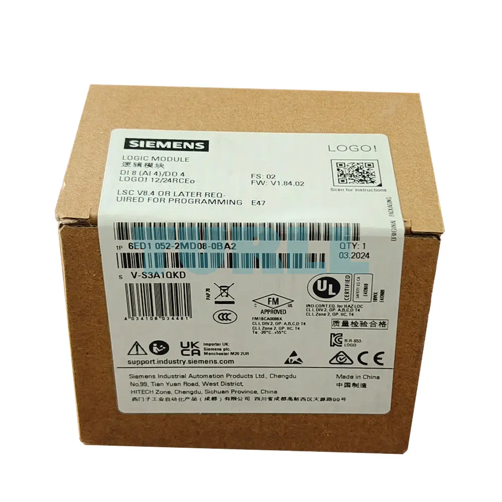 Siemens 6ED1052-2MD08-0BA2 LOGO! 12/24RCEO, Logic Module, 8 DI (4 AI), 4 DO Original Brand New 3 Siemens 6ED1052-2MD08-0BA2 LOGO! 12/24RCEO, Logic Module, 8 DI (4 AI), 4 DO Original Brand New - Image 3