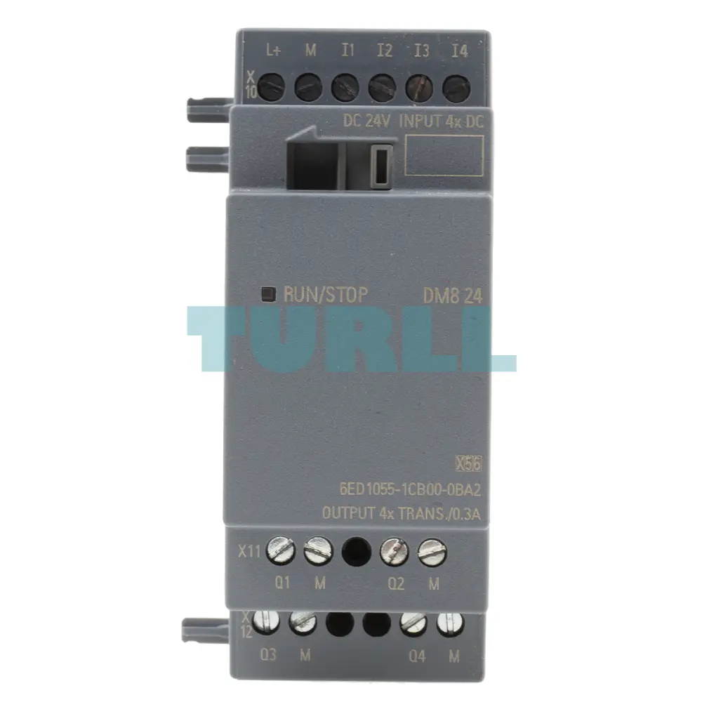 Siemens 6ED1055-1CB00-0BA2 LOGO! DM8 24 Expansion Module, 4 Digital Inputs, 4 Digital Outputs