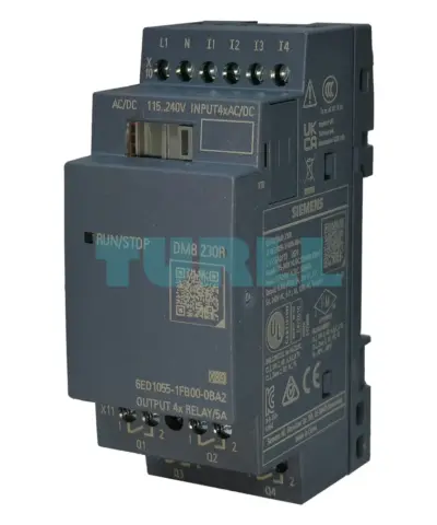 Siemens 6ED1055-1FB00-0BA2 LOGO! DM8 230R Expansion Module, 4 DI/4 DO, 230V Relay Original Brand New