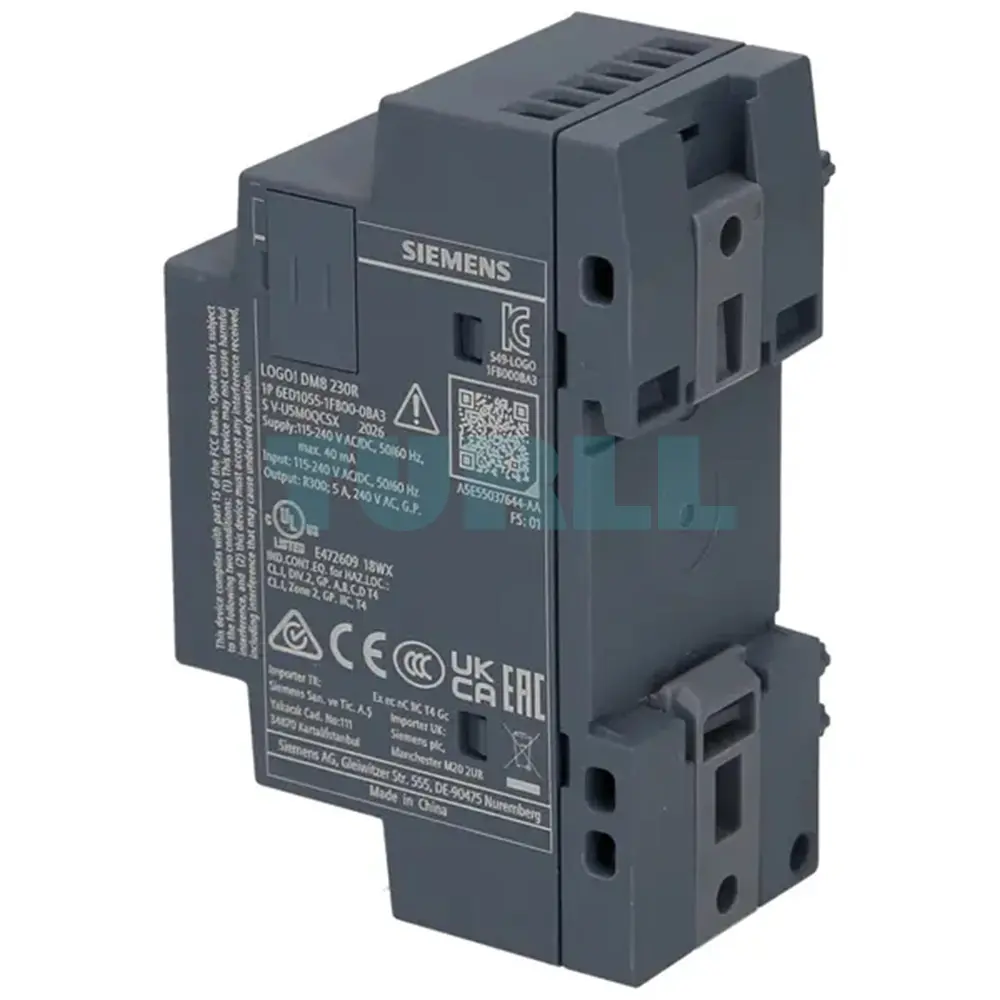 6ED1055-1FB00-0BA3 SIEMENS Exclusive LOGO! DM8 230R Expansion Module Original Brand New 2 6ED1055-1FB00-0BA3 SIEMENS LOGO! DM8 230R Expansion Module