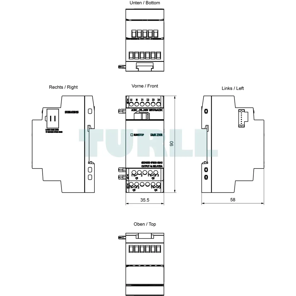 6ED1055-1FB00-0BA3 SIEMENS Exclusive LOGO! DM8 230R Expansion Module Original Brand New 4 6ED1055-1FB00-0BA3 SIEMENS LOGO! DM8 230R Expansion Module