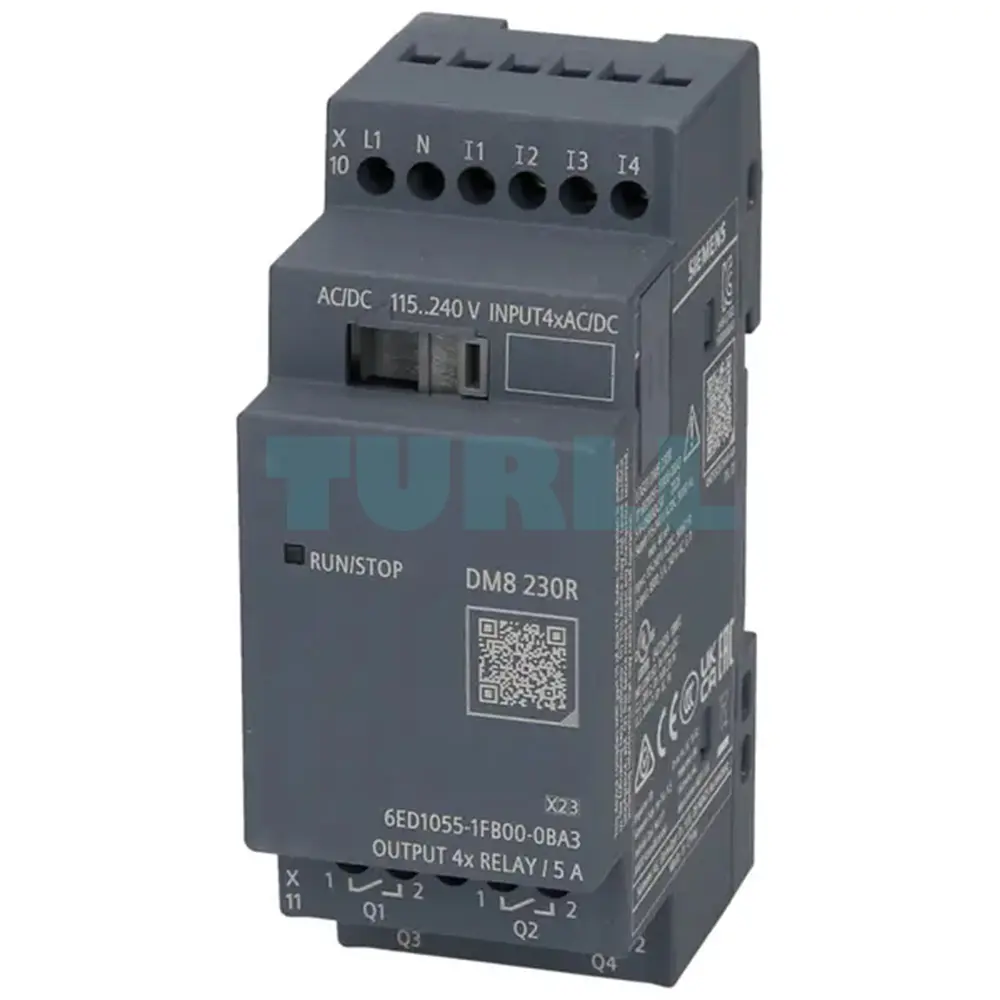 6ED1055-1FB00-0BA3 SIEMENS Exclusive LOGO! DM8 230R Expansion Module Original Brand New 1 6ED1055-1FB00-0BA3 SIEMENS LOGO! DM8 230R Expansion Module
