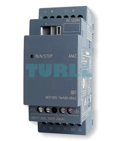 Siemens 6ED1055-1MA00-0BA2 LOGO! AM2 Expansion Module, 2 AI, 0-10V / 0/4-20mA, 12/24V DC Original Brand New