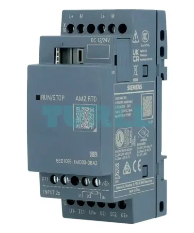 Siemens 6ED1055-1MD00-0BA2 LOGO! AM2 RTD Expansion Module, 2 AI for Pt100 / Pt1000, 12/24 V DC Original Brand New