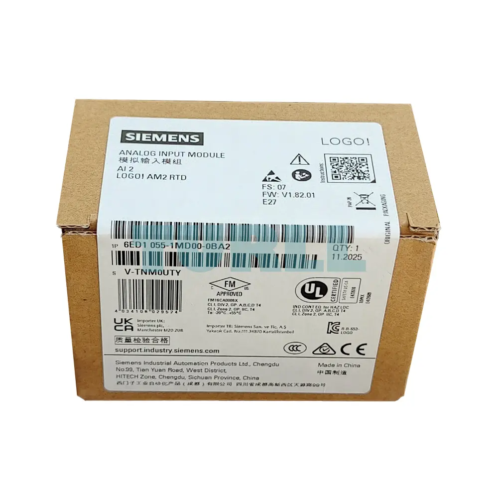 Siemens 6ED1055-1MD00-0BA2 LOGO! AM2 RTD Expansion Module, 2 AI for Pt100 / Pt1000, 12/24 V DC Original Brand New 7 Siemens 6ED1055-1MD00-0BA2 LOGO! AM2 RTD Expansion Module, 2 AI for Pt100 / Pt1000, 12/24 V DC Original Brand New - Image 7