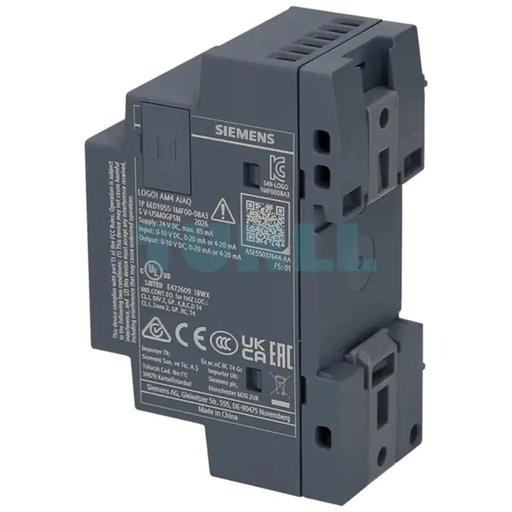 6ED1055-1MF00-0BA3 SIEMENS Exclusive LOGO! AM4 AI AQ Expansion Module Original Brand New 2 6ED1055-1MF00-0BA3 SIEMENS LOGO! AM4 AI AQ Expansion Module