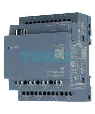 Siemens 6ED1055-1NB10-0BA2 LOGO! DM16 24R, Expansion Module, 8 DI / 8 DO, 24 V DC Original Brand New
