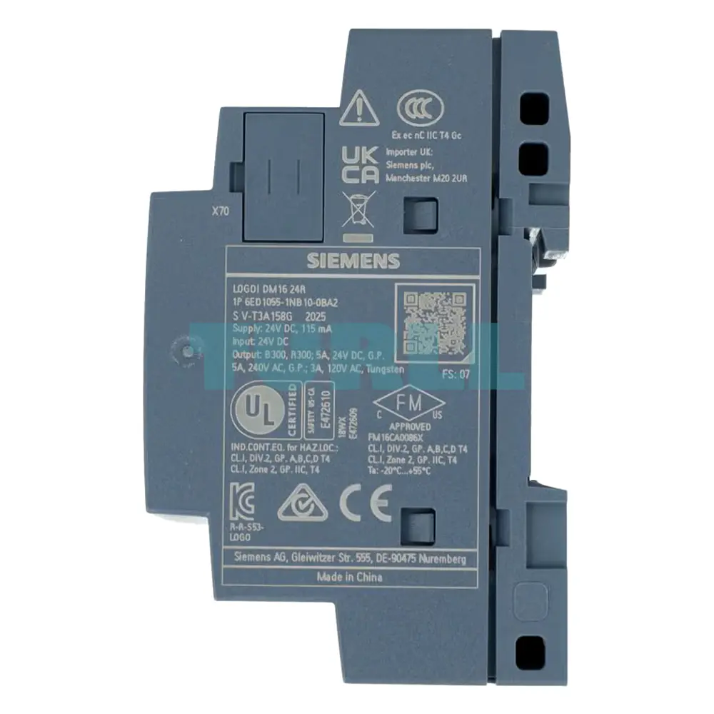 Siemens 6ED1055-1NB10-0BA2 LOGO! DM16 24R, Expansion Module, 8 DI / 8 DO, 24 V DC Original Brand New 3 Siemens 6ED1055-1NB10-0BA2 LOGO! DM16 24R, Expansion Module, 8 DI / 8 DO, 24 V DC Original Brand New - Image 3
