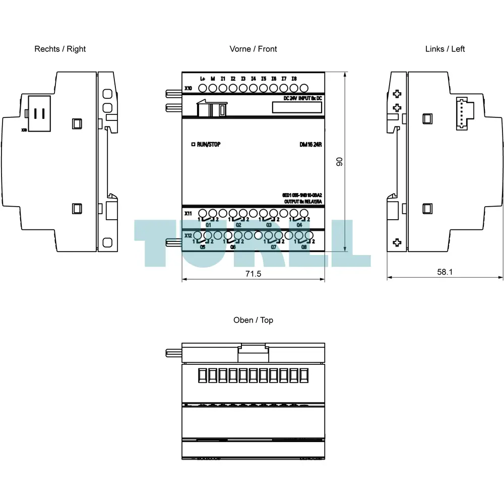 Siemens 6ED1055-1NB10-0BA2 LOGO! DM16 24R, Expansion Module, 8 DI / 8 DO, 24 V DC Original Brand New 8 Siemens 6ED1055-1NB10-0BA2 LOGO! DM16 24R, Expansion Module, 8 DI / 8 DO, 24 V DC