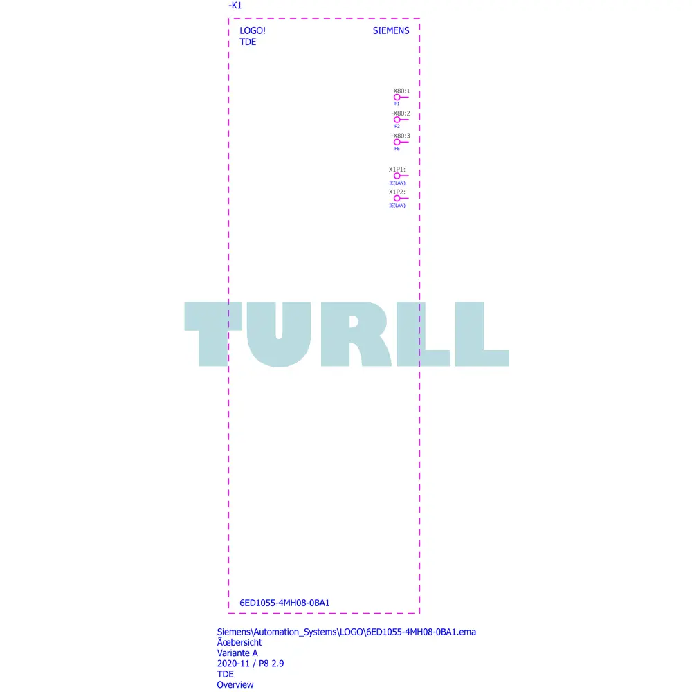 Siemens 6ED1055-4MH08-0BA1 LOGO! TDE 6‑Line Text Display for LOGO! 8, 3 Backlight Colors