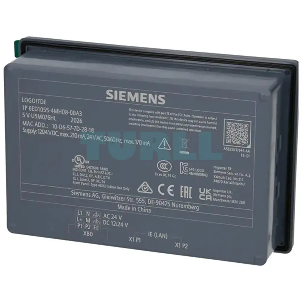 6ED1055-4MH08-0BA3 SIEMENS Exclusive LOGO! 9 TDE Touch Display Original Brand New 2 6ED1055-4MH08-0BA3 SIEMENS LOGO! 9 TDE Touch Display