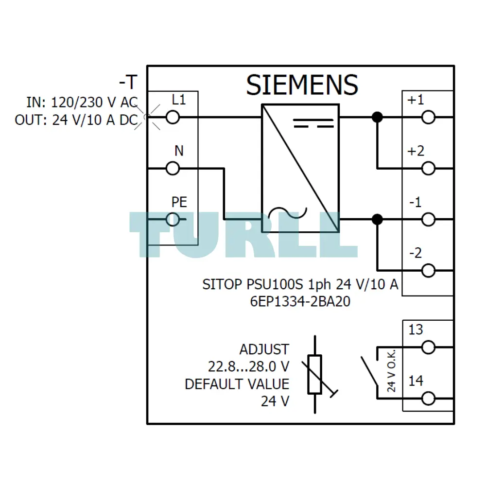 Siemens 6EP1334-2BA20 SITOP PSU100S 24 V DC / 10 A Stabilized Power Supply Original Brand New 5 Siemens 6EP1334-2BA20 SITOP PSU100S 24 V DC / 10 A Stabilized Power Supply