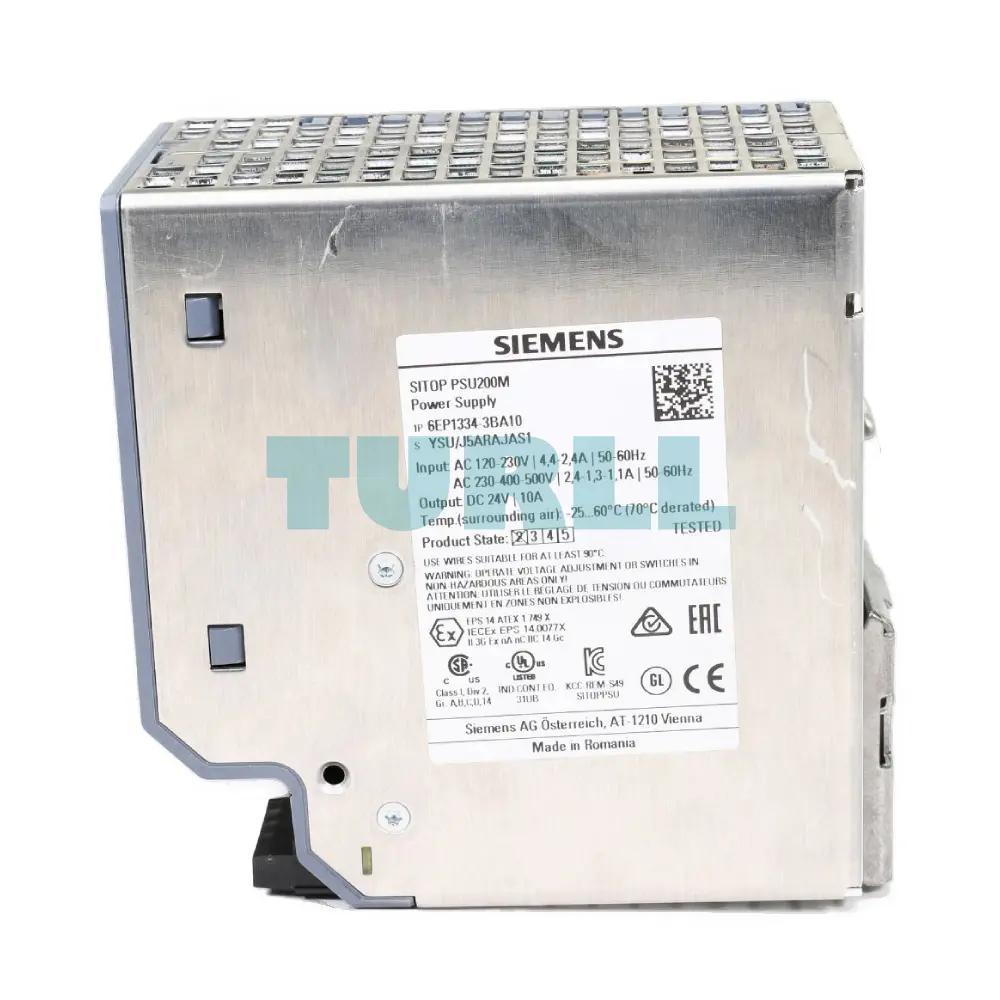 Siemens 6EP1334-3BA10 SITOP PSU200M Stabilized Power Supply 24 V DC, 10 A